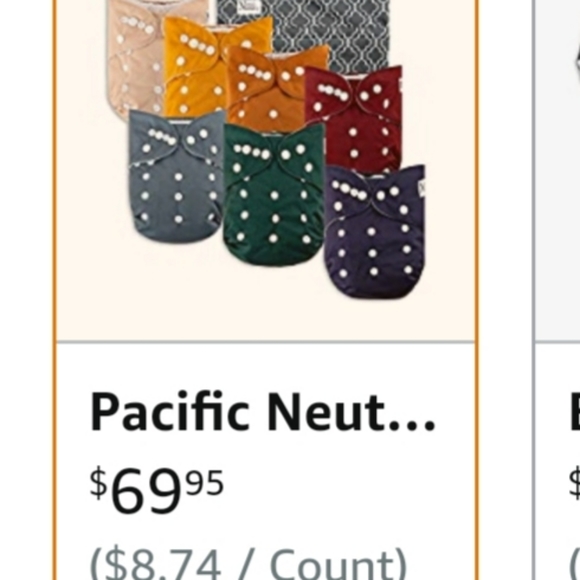 cloth diapers 7pc set Nora's Nursery pocket 7 inserts reusable adjustable - Picture 2 of 2